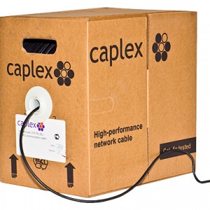Кабель Caplex Cat5e 4 пары UTP PVC (внутренний), белый, коробка 305 м