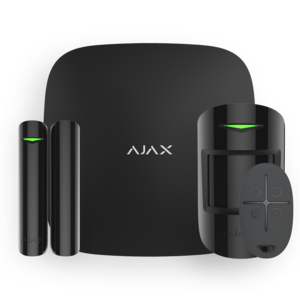 Ajax StarterKit Plus black Комплект смарт-сигнализации с Hub Plus