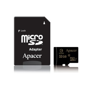 Карта памяти MicroSDHC 32Gb class10 Apacer UHS-1 (45Mb/s) + адаптер