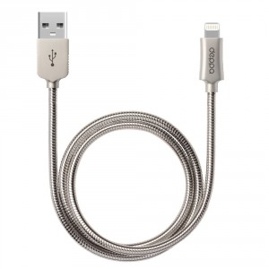Дата-кабель Deppa Steel USB — 8-pin для Apple, MFI (72272)