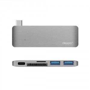 Deppa USB-C адаптер для MacBook, 5в1 (72217)