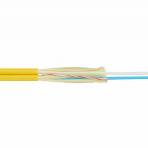 Дуплексный волоконно-оптический кабель Z12 2x9/125 OS2 нг(А)-HFLTx, плотный буфер 900 мкм, оболочка 2,1 мм, желтый