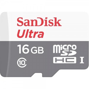 Карта памяти microSDHC SanDisk 16Gb Class 10 Ultra UHS-I (адаптер SD)