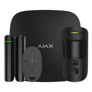 Ajax StarterKit Cam Plus black Комплект смарт-сигнализации с Hub 2 Plus