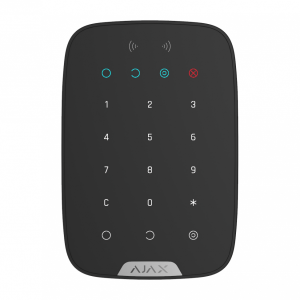 Ajax KeyPad Plus Black Беспроводная клавиатура с сенсорными кнопками